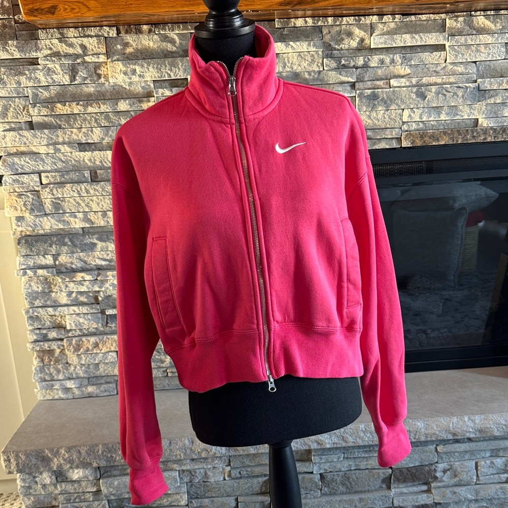 Nike Women's Vibrant Pink Zip-Up Hoodie